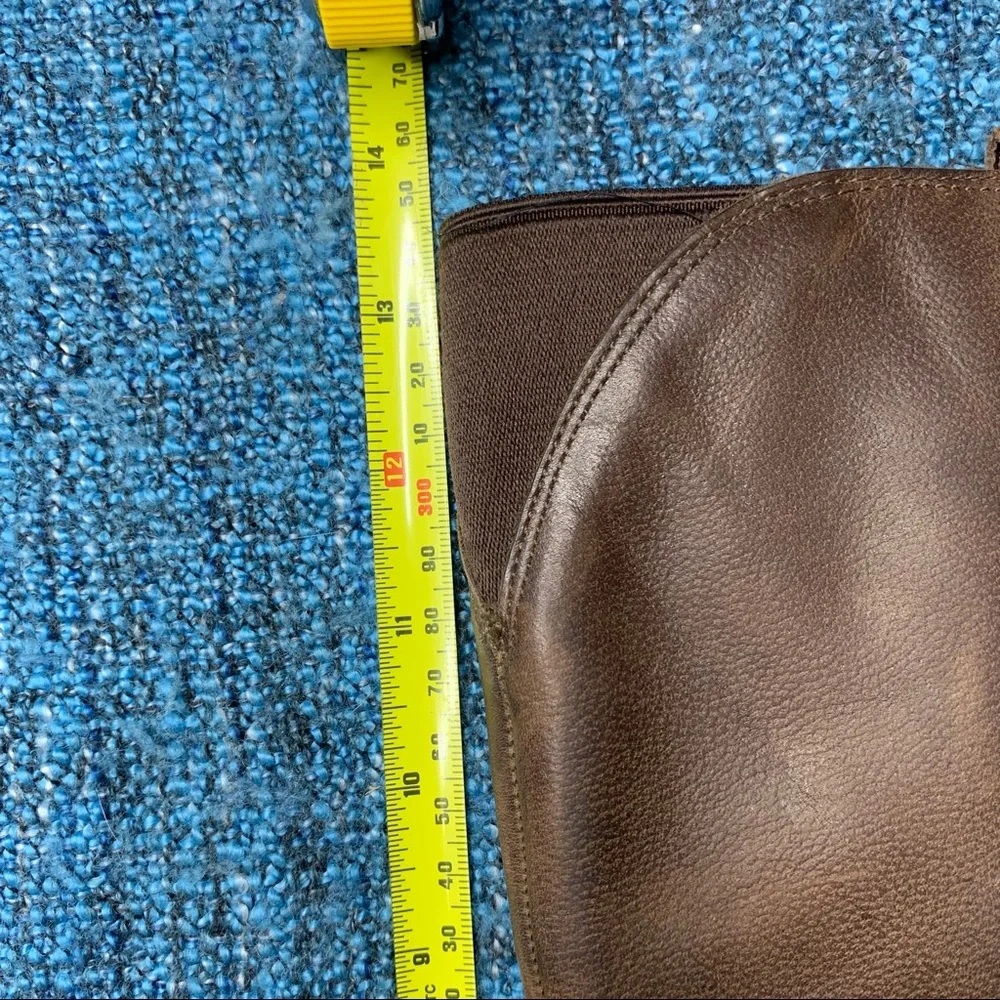 Cole Haan Petra Brown Leather Riding Boots Knee High Women's Size 5.5 Side Zip